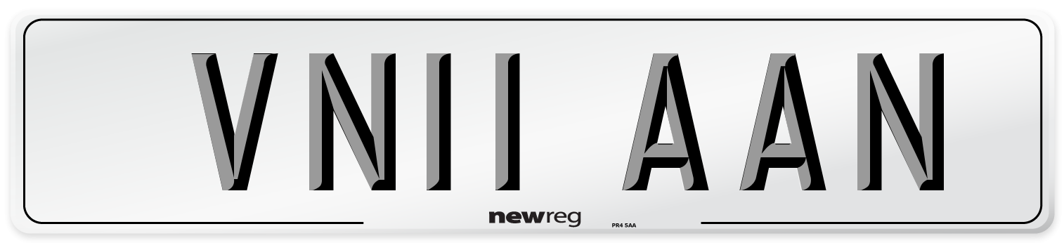 VN11 AAN Number Plate from New Reg